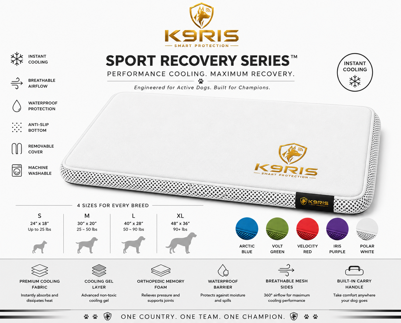 K9RIS Sport Recovery Series™ — Premium Cooling Mat | Coming Soon