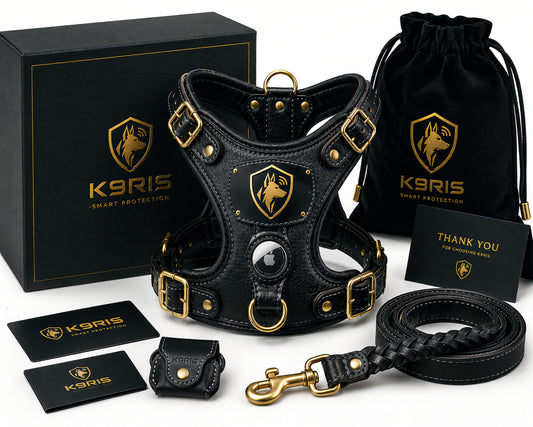 K9RIS Premium Leather AirTag Harness™ — Coming Soon