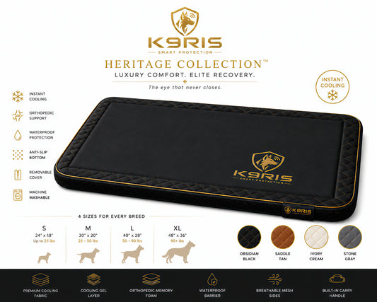K9RIS™ Heritage Collection — Premium Orthopedic Cooling Bed | Coming Soon
