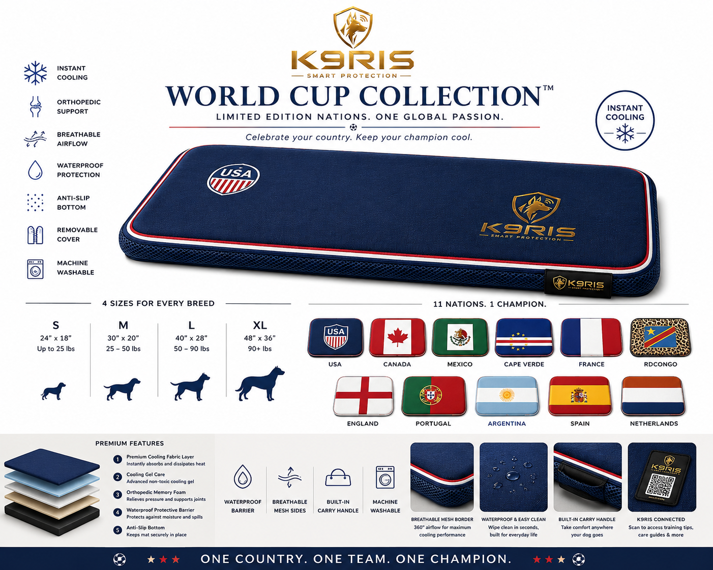 K9RIS World Cup Collection™ — Limited Edition Cooling Mat | Coming Soon