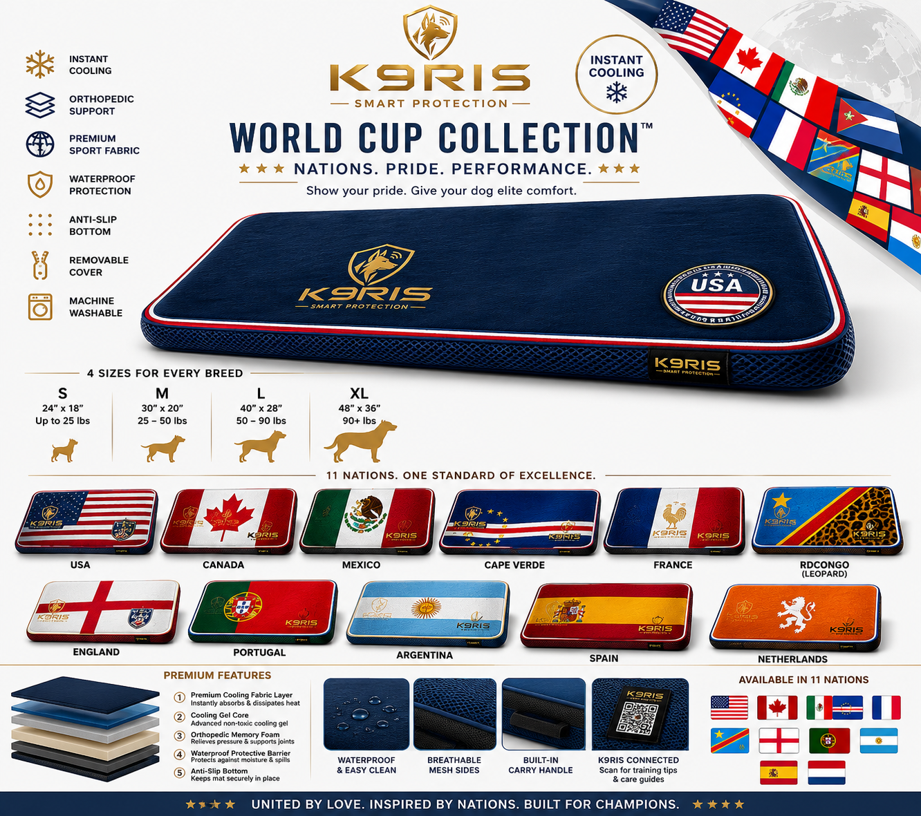 K9RIS World Cup Collection™ — Limited Edition Cooling Mat | Coming Soon