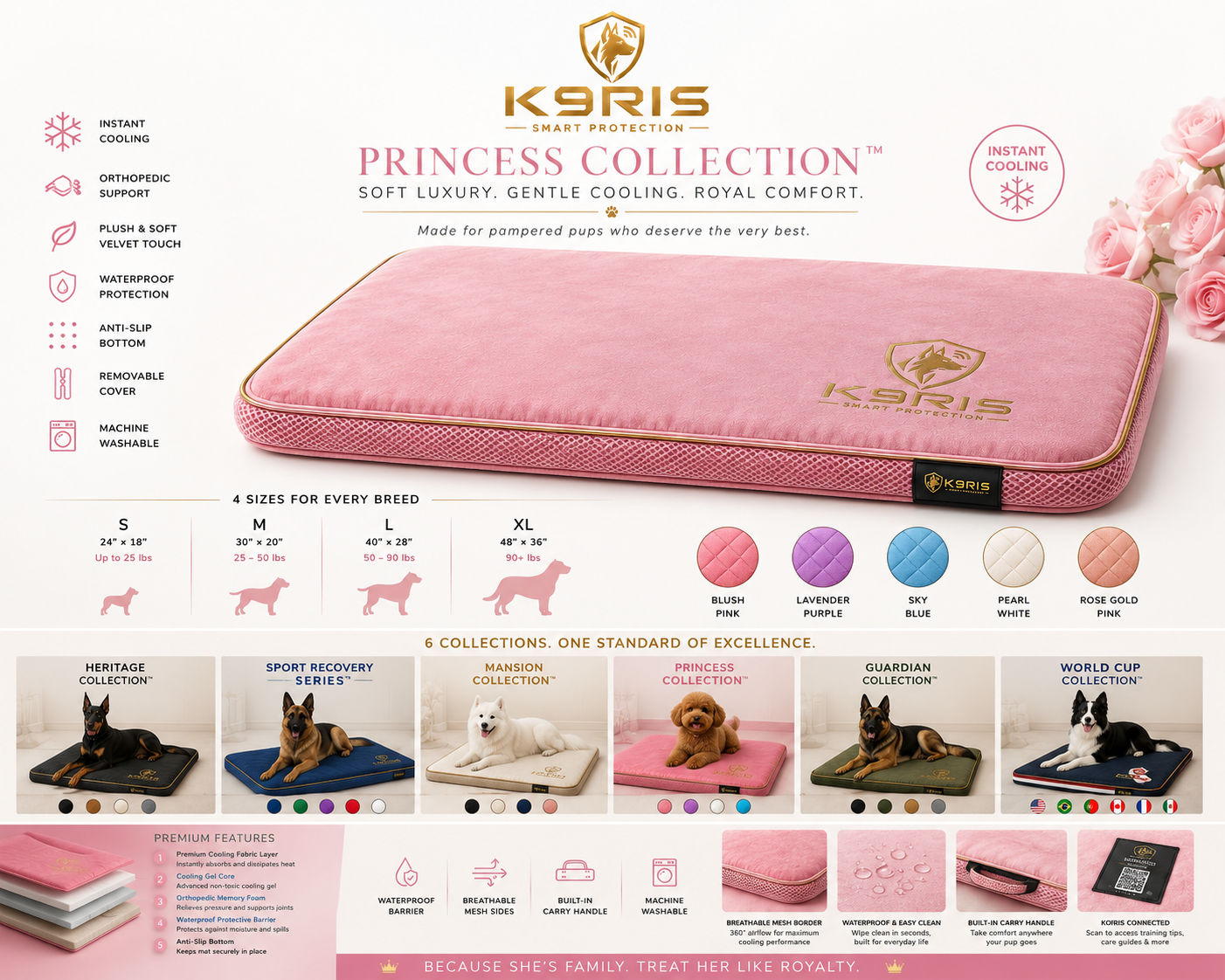 K9RIS Princess Collection™ — Premium Cooling Mat | Coming Soon