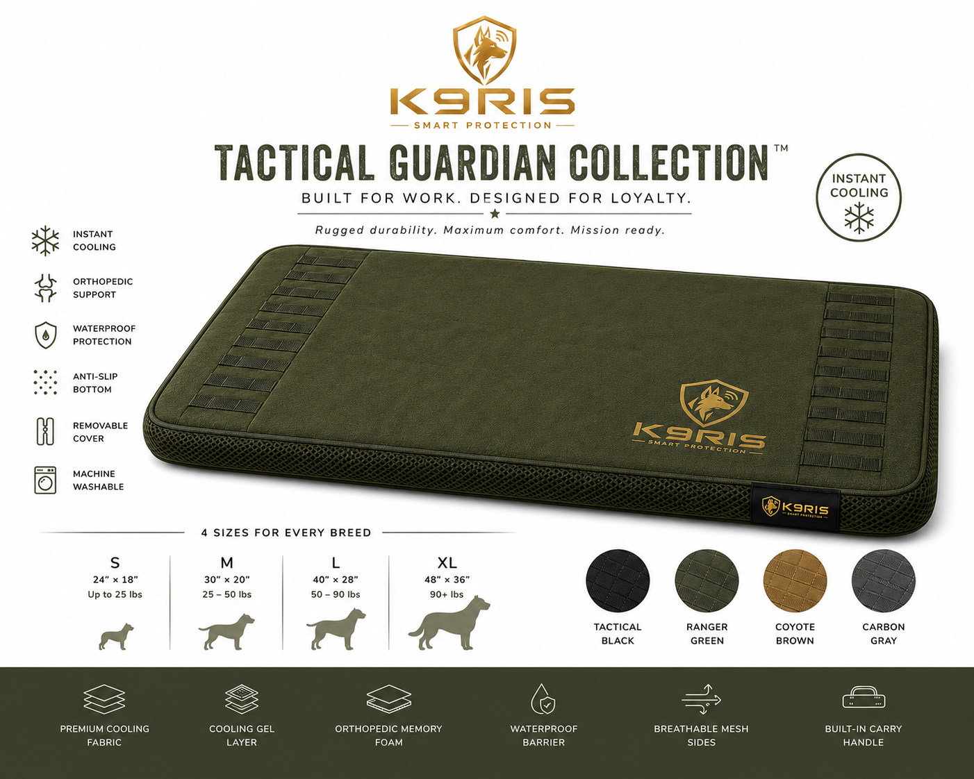 K9RIS Sport Recovery Series™ — Premium Cooling Mat | Coming Soon