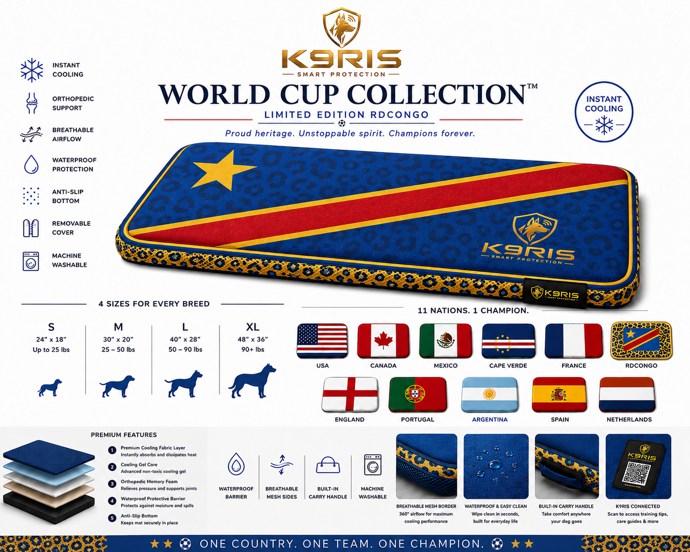K9RIS World Cup Collection™ — Limited Edition Cooling Mat | Coming Soon