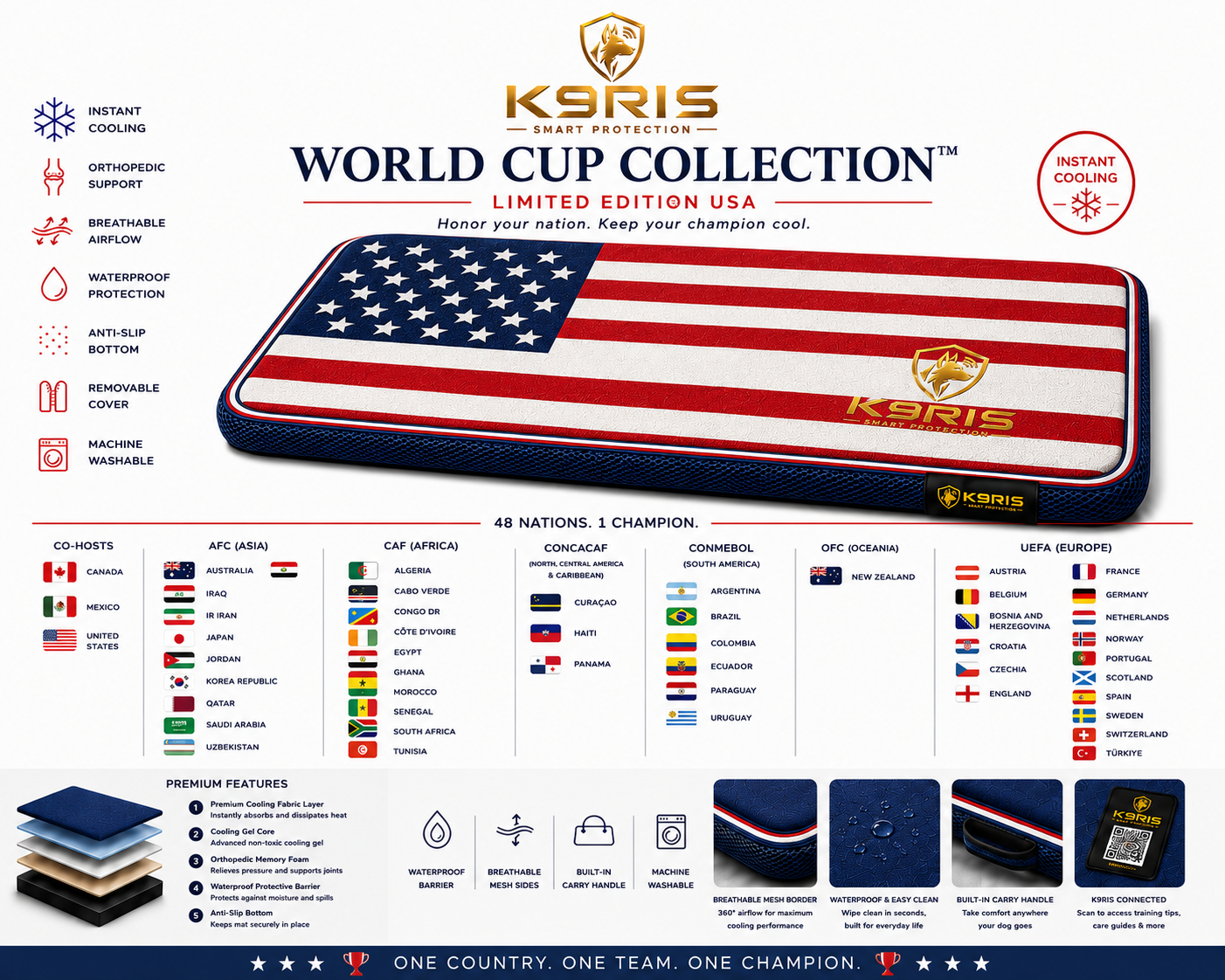 K9RIS World Cup Collection™ — Limited Edition Cooling Mat | Coming Soon