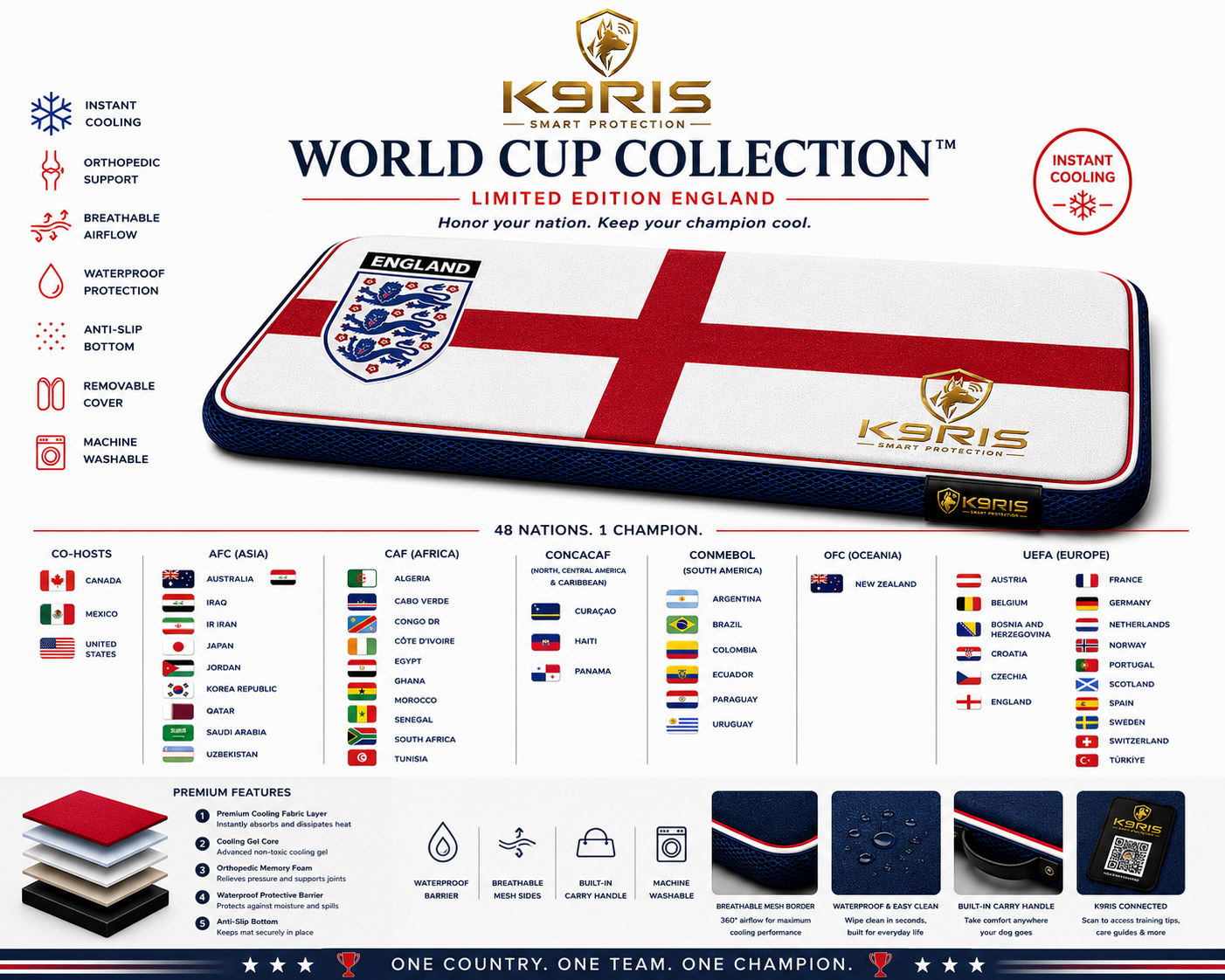 K9RIS World Cup Collection™ — Limited Edition Cooling Mat | Coming Soon