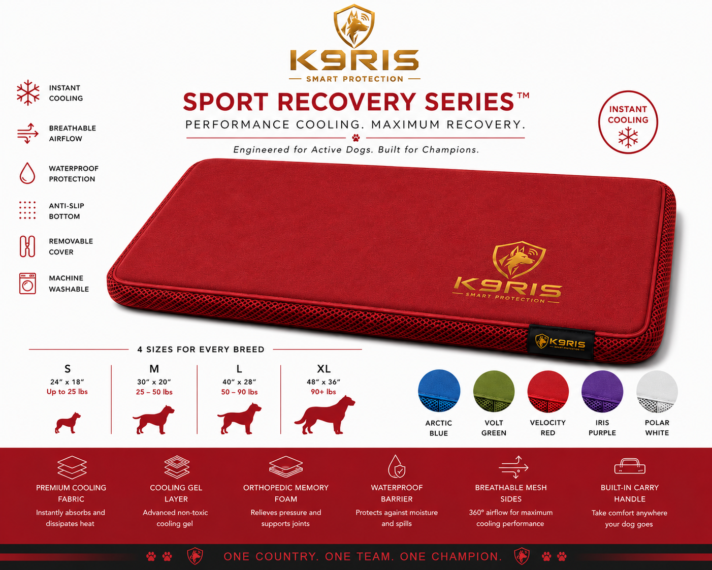 K9RIS Sport Recovery Series™ — Premium Cooling Mat | Coming Soon