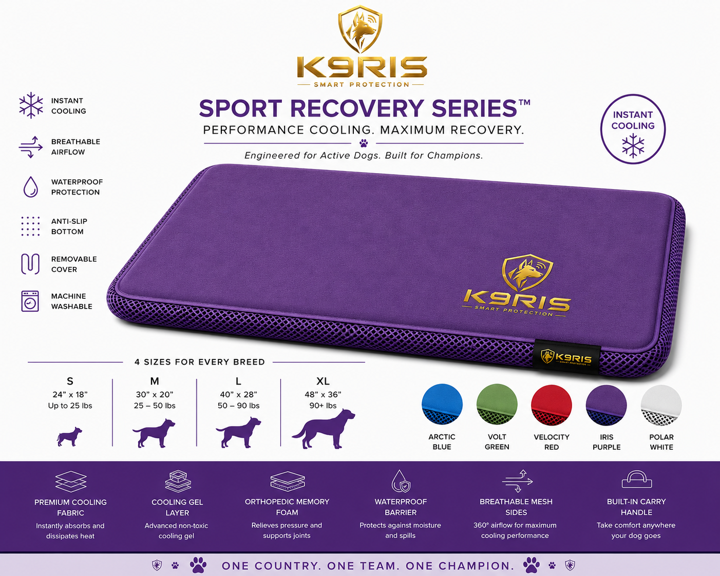 K9RIS Sport Recovery Series™ — Premium Cooling Mat | Coming Soon