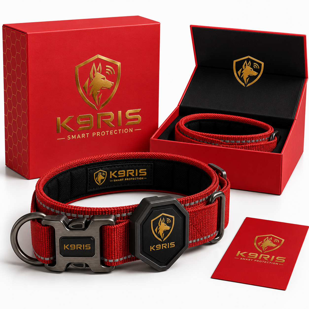 K9RIS™ Tactical AirTag Collar — Premium Heavy-Duty Dog Collar