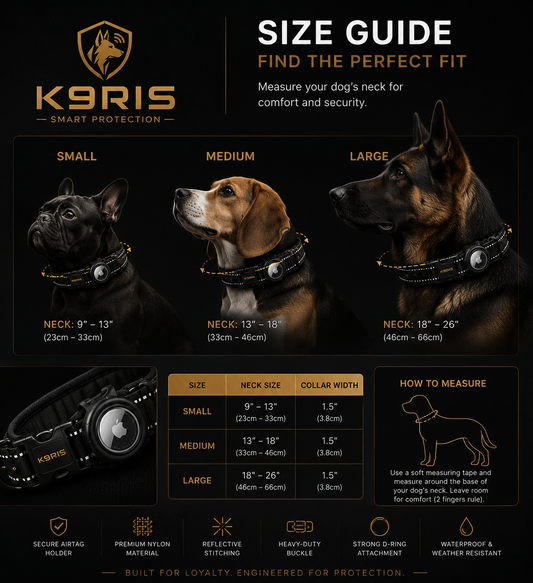 K9RIS Tactical AirTag Collar — Premium Heavy-Duty Dog Collar
