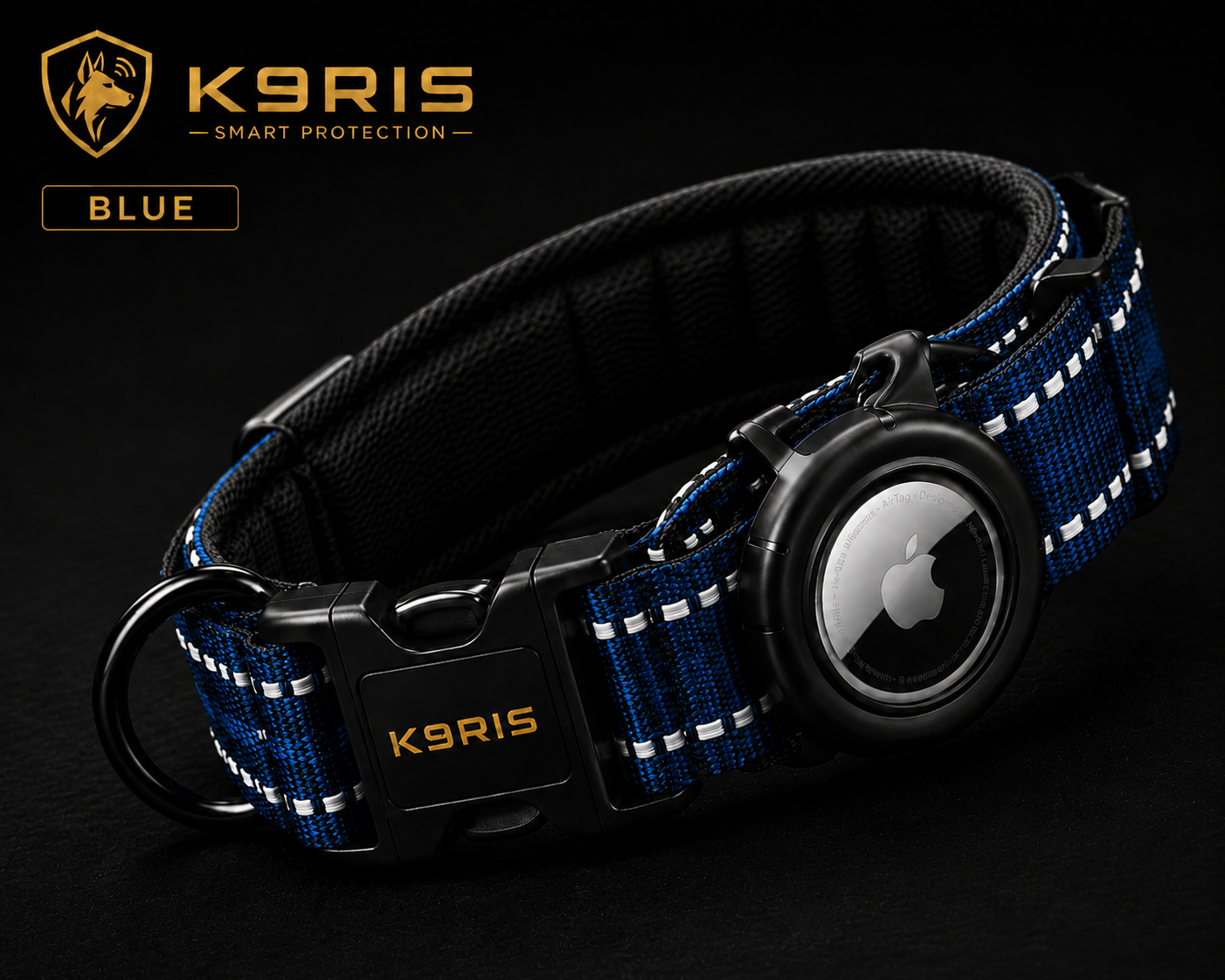 K9RIS Tactical AirTag Collar — Premium Heavy-Duty Dog Collar