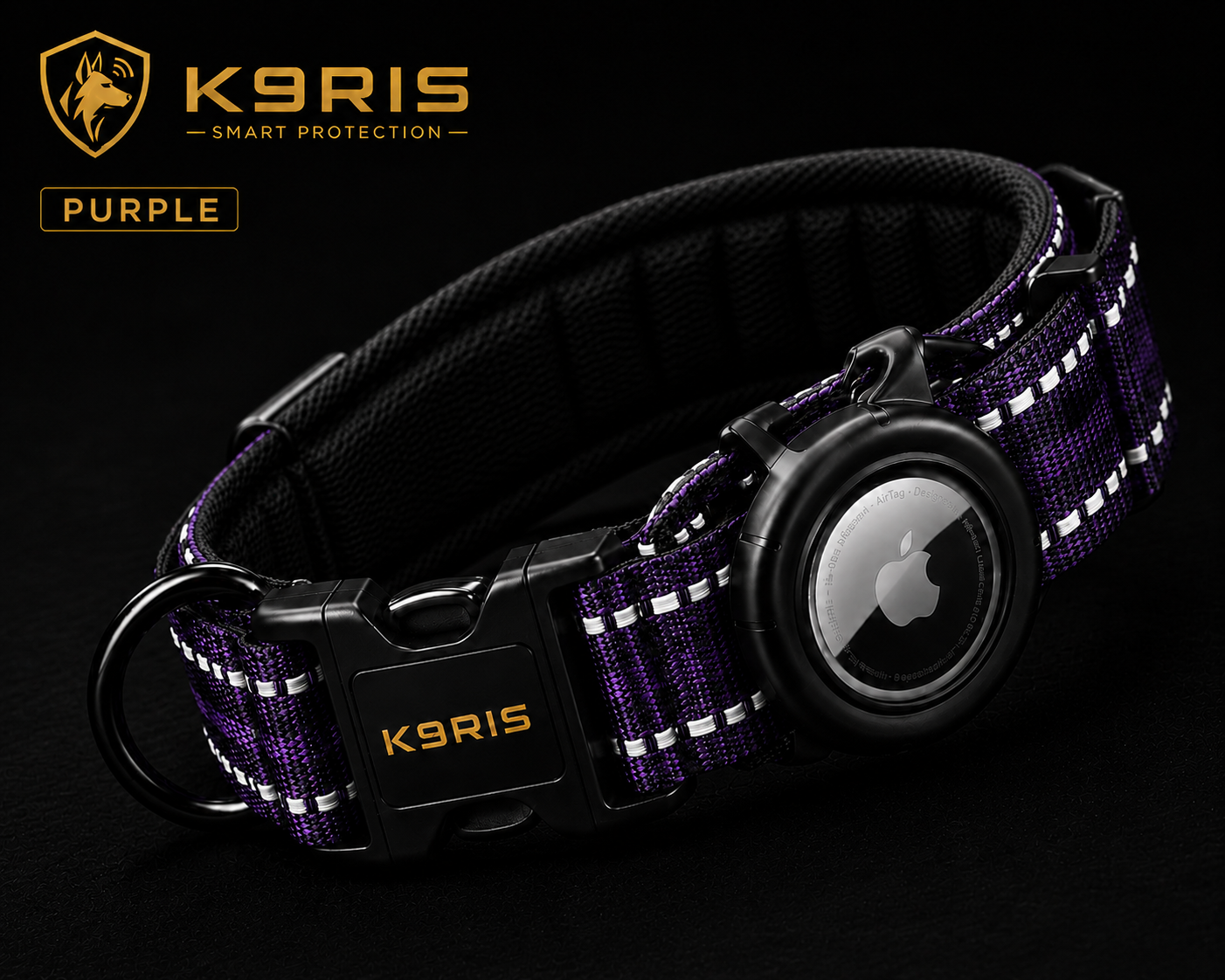 K9RIS Tactical AirTag Collar — Premium Heavy-Duty Dog Collar