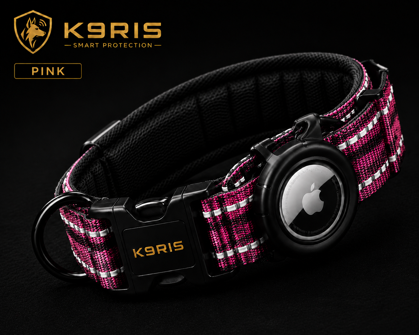 K9RIS Tactical AirTag Collar — Premium Heavy-Duty Dog Collar
