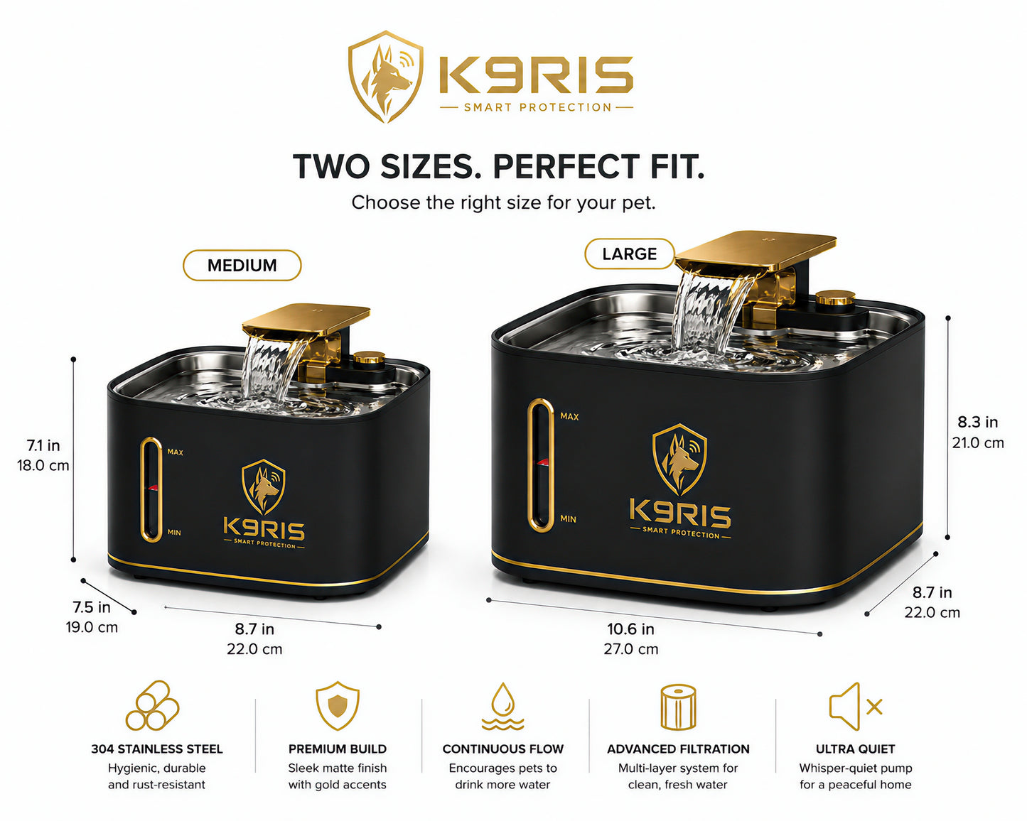 K9RIS™ AquaGuard — Smart Fountain