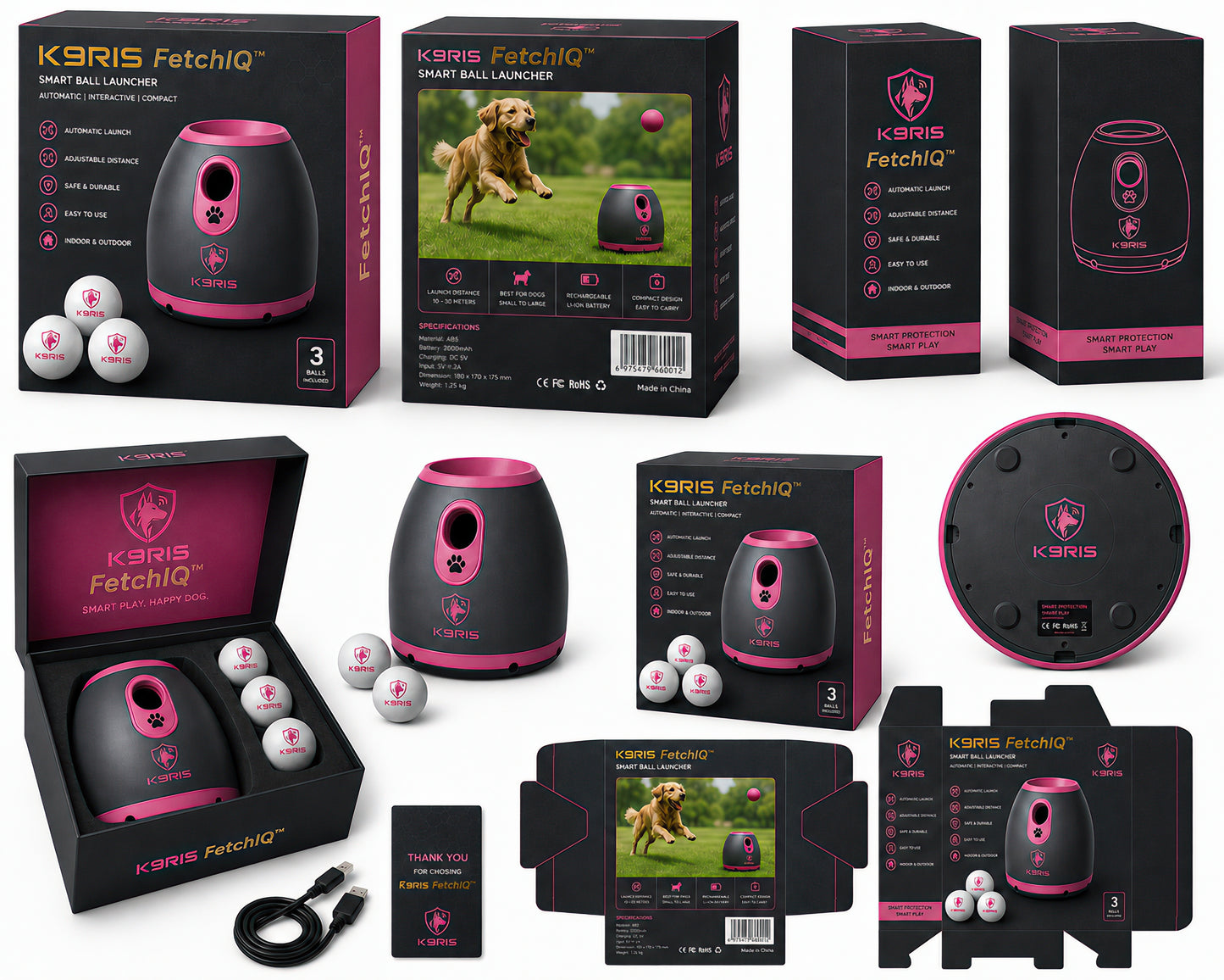 K9RIS™ FetchIQ — Smart Ball Launcher