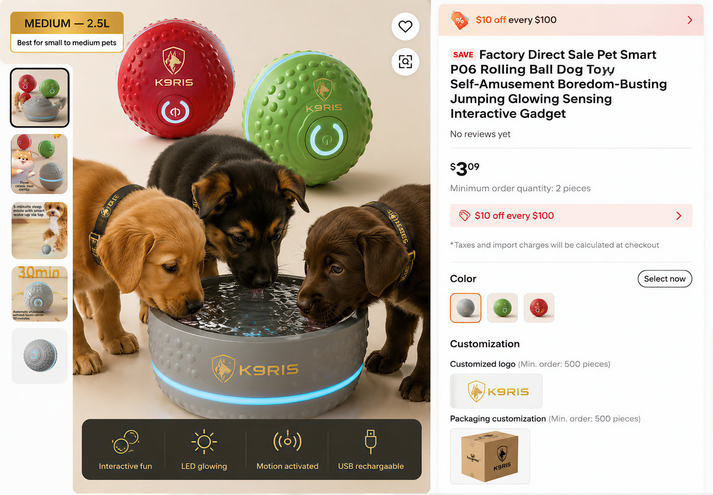 K9RIS™ OrbitBall — Smart Bouncing Dog Toy