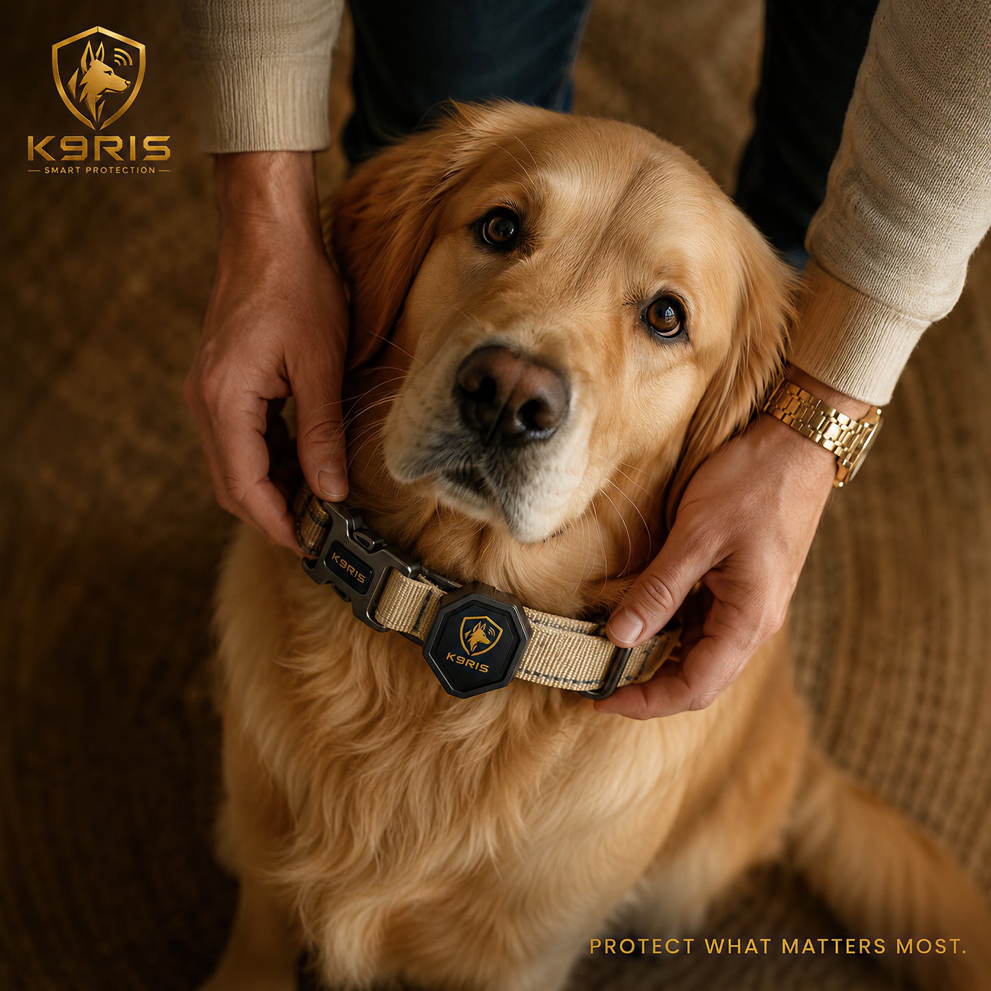 K9RIS™ Tactical AirTag Collar — Premium Heavy-Duty Dog Collar