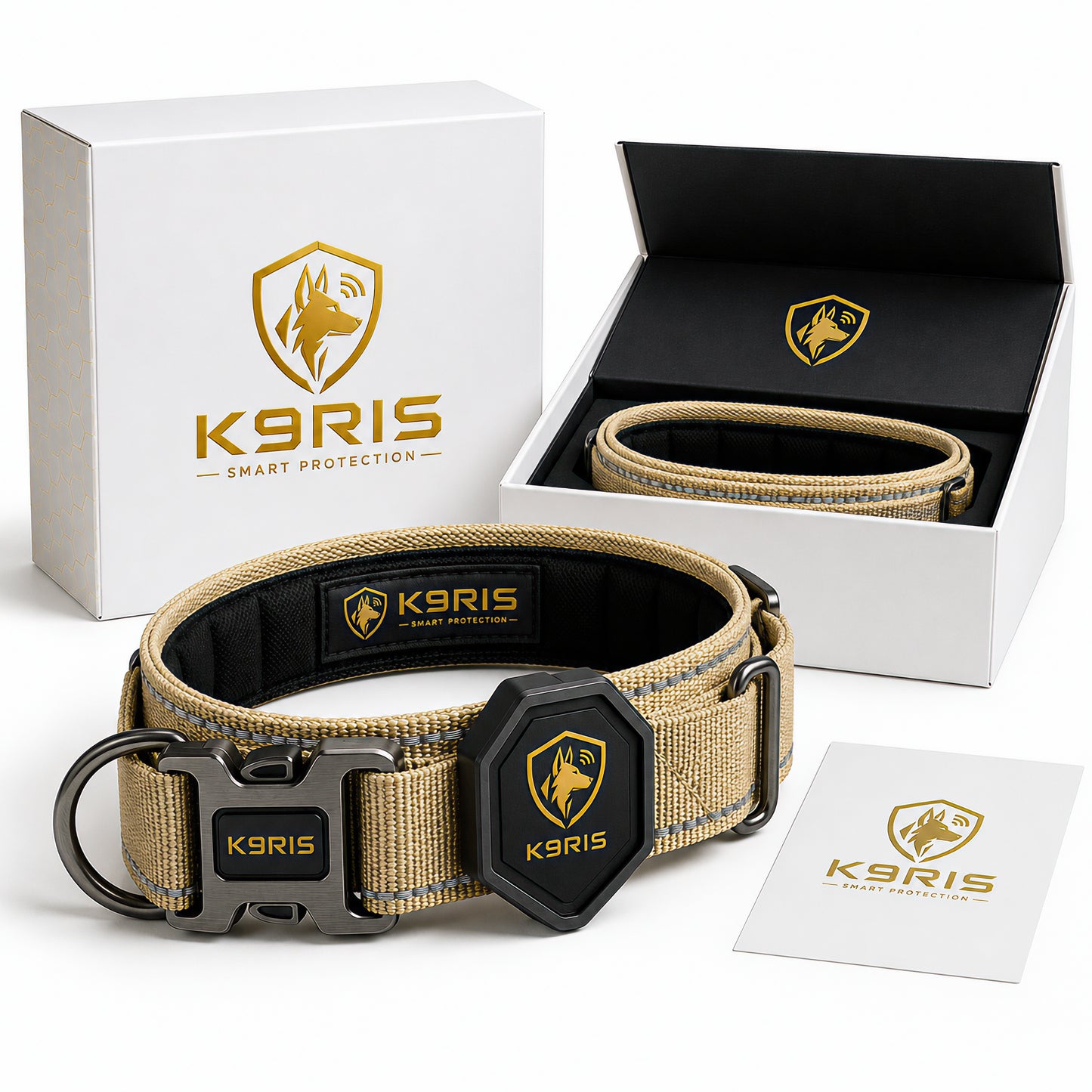 K9RIS™ Tactical AirTag Collar — Premium Heavy-Duty Dog Collar