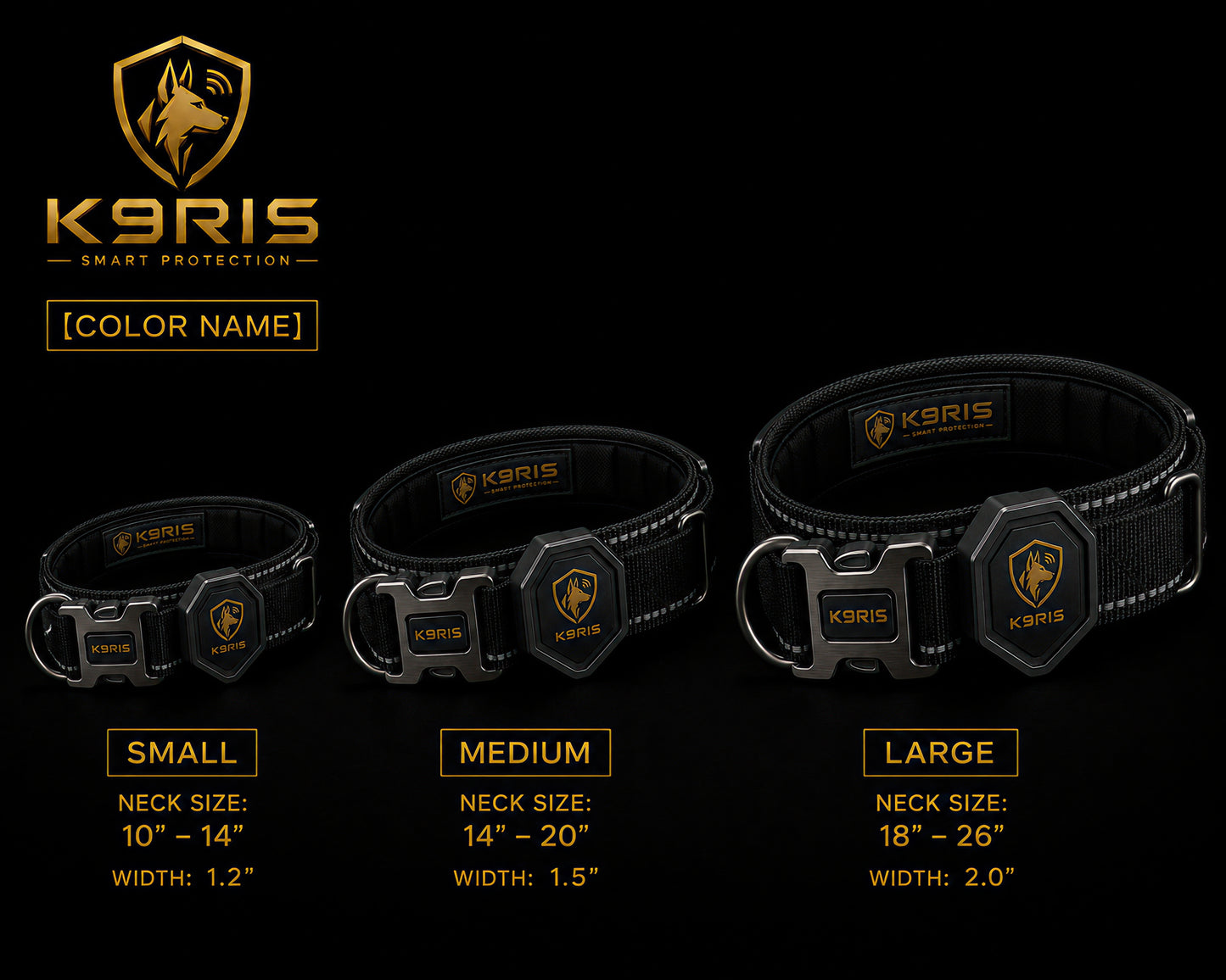 K9RIS™ Tactical AirTag Collar — Premium Heavy-Duty Dog Collar