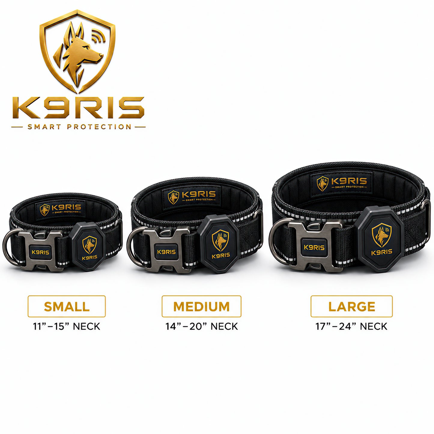 K9RIS™ Tactical AirTag Collar — Premium Heavy-Duty Dog Collar