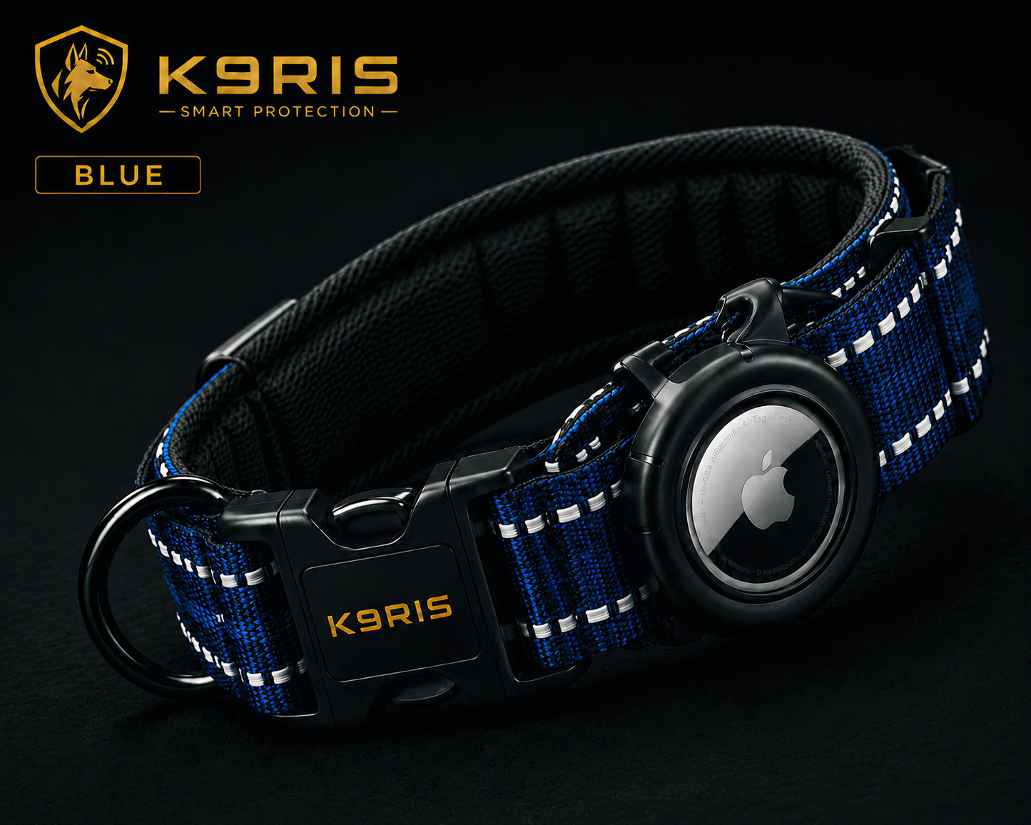 K9RIS Puppy Protection Collar — Midnight Blue color variant