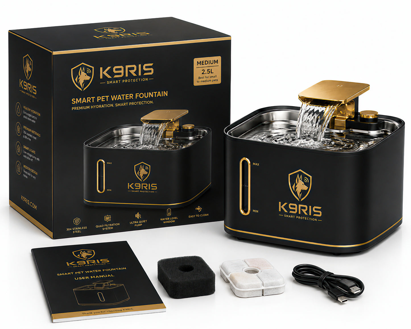 K9RIS™ AquaGuard — Smart Fountain