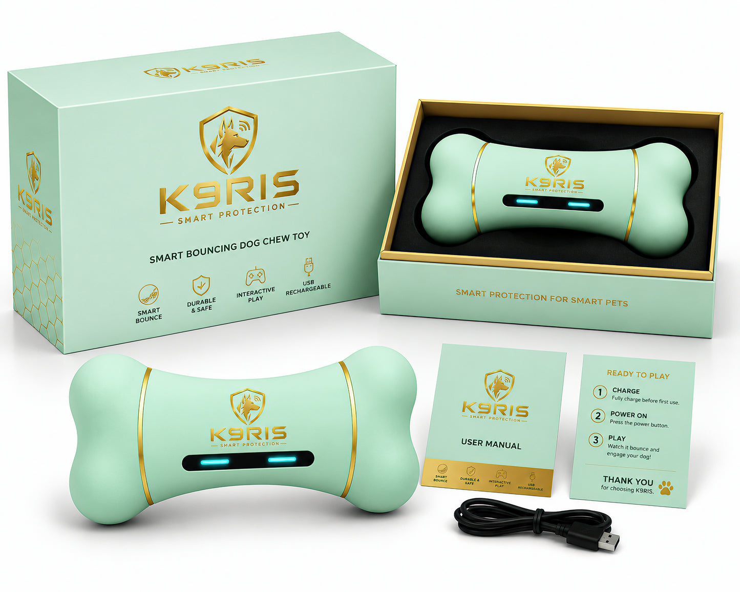 K9RIS™ BoneIQ — Smart Bouncing Bone