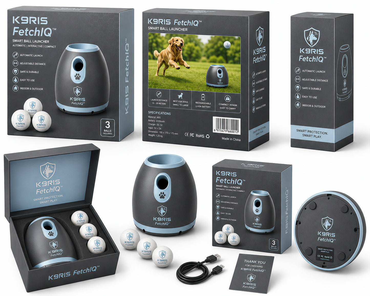 K9RIS™ FetchIQ — Smart Ball Launcher