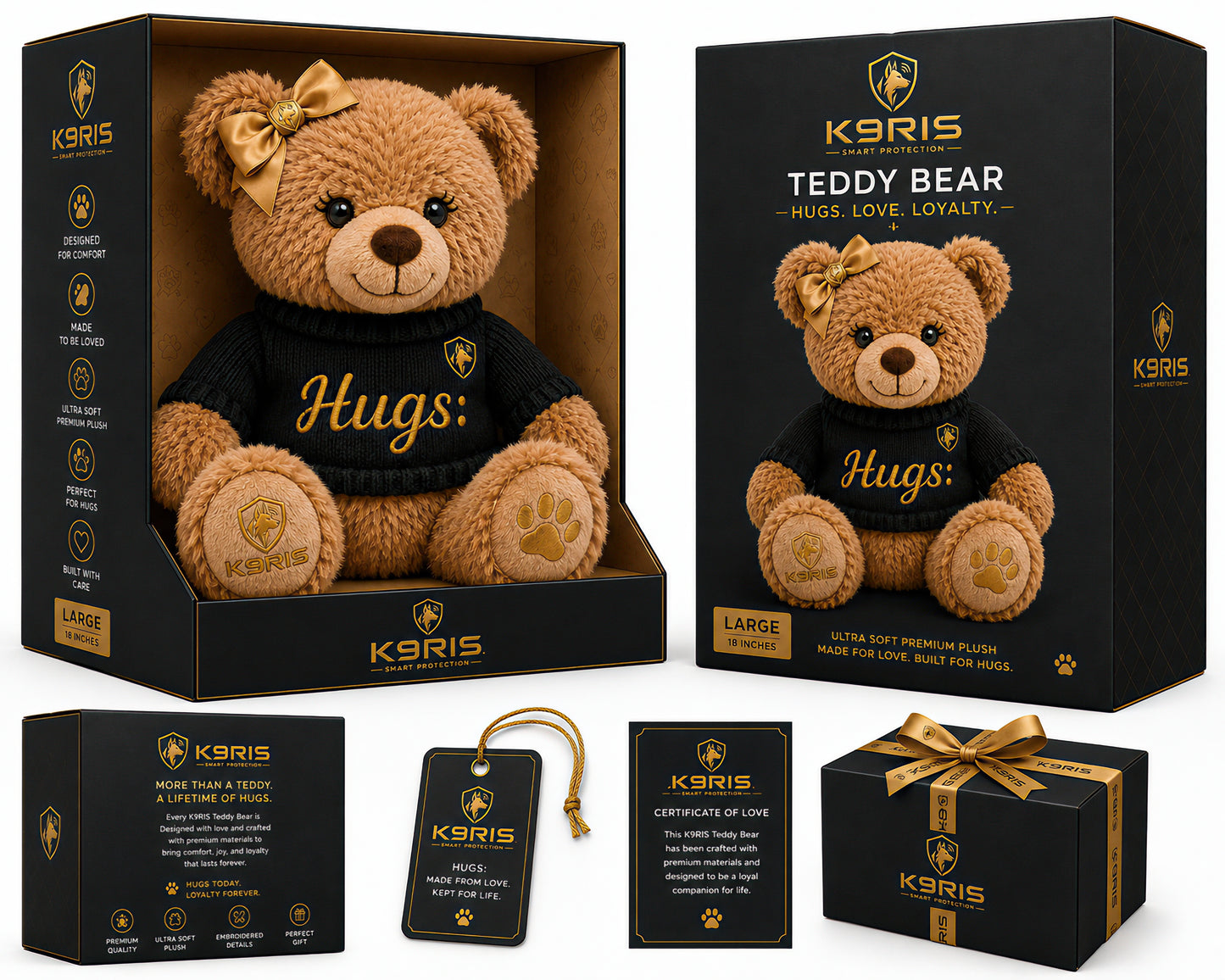 K9RIS™ Hugs: Teddy Bear Plush