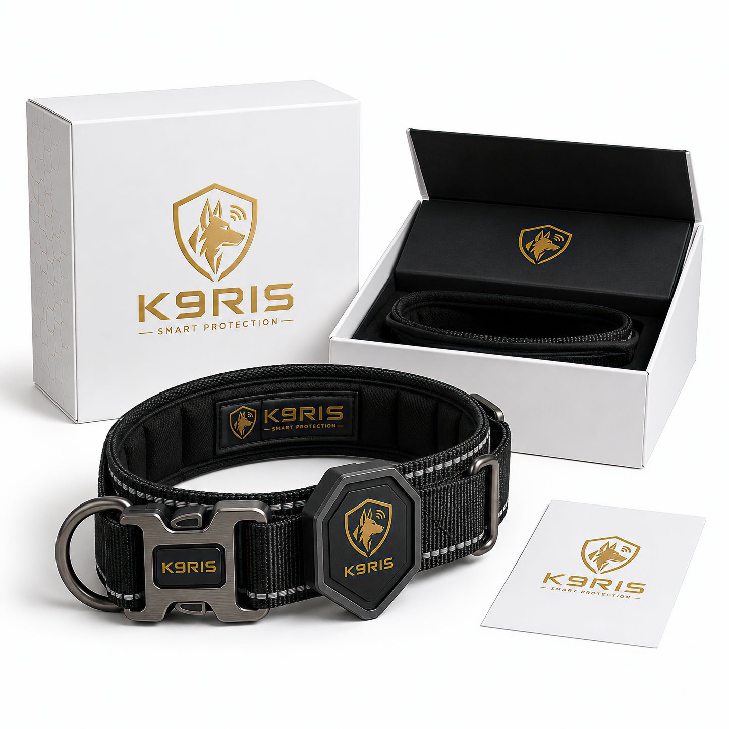 K9RIS™ Tactical AirTag Collar — Premium Heavy-Duty Dog Collar