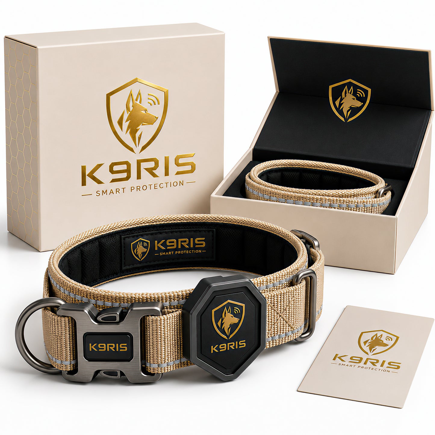 K9RIS™ Tactical AirTag Collar — Premium Heavy-Duty Dog Collar