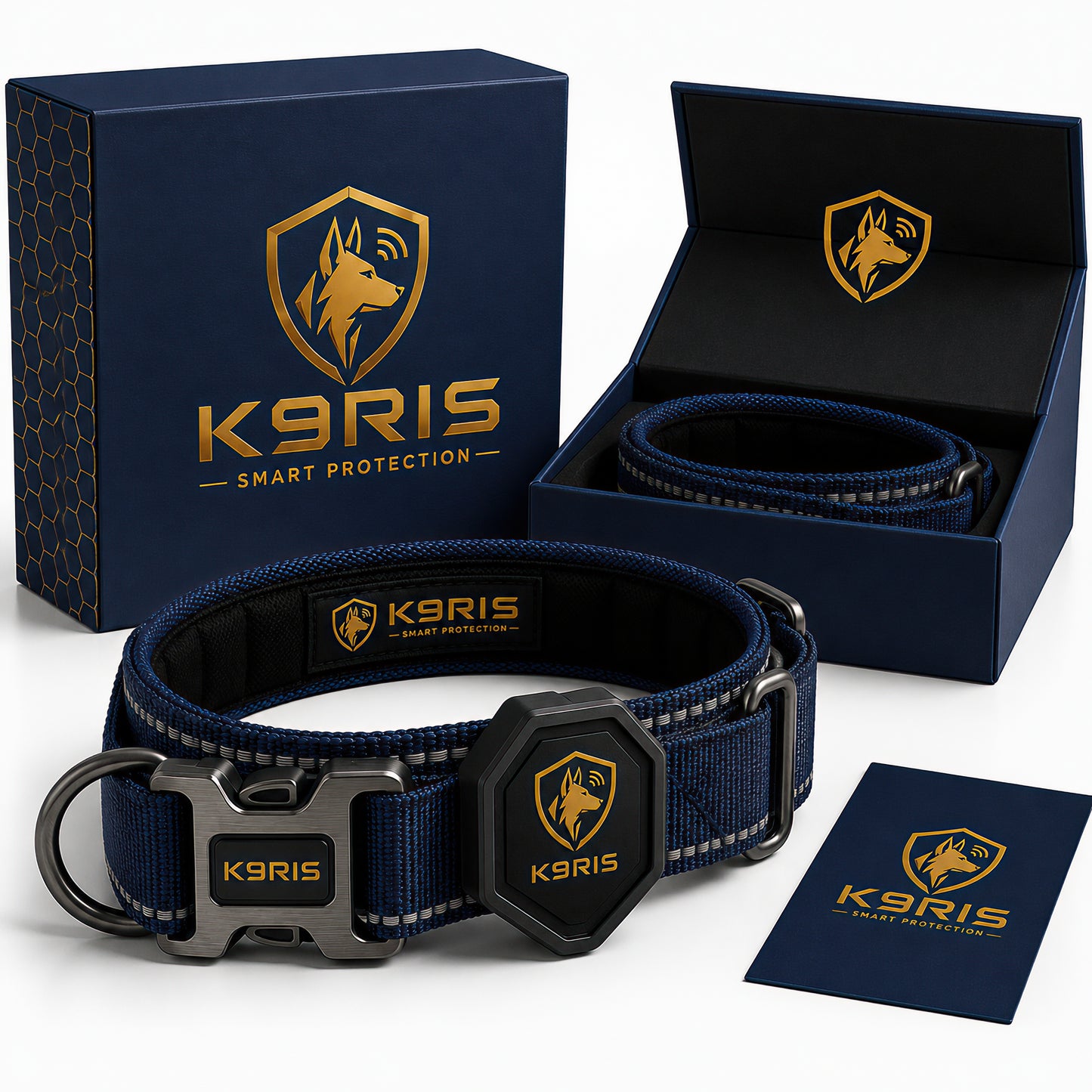 K9RIS™ Tactical AirTag Collar — Premium Heavy-Duty Dog Collar