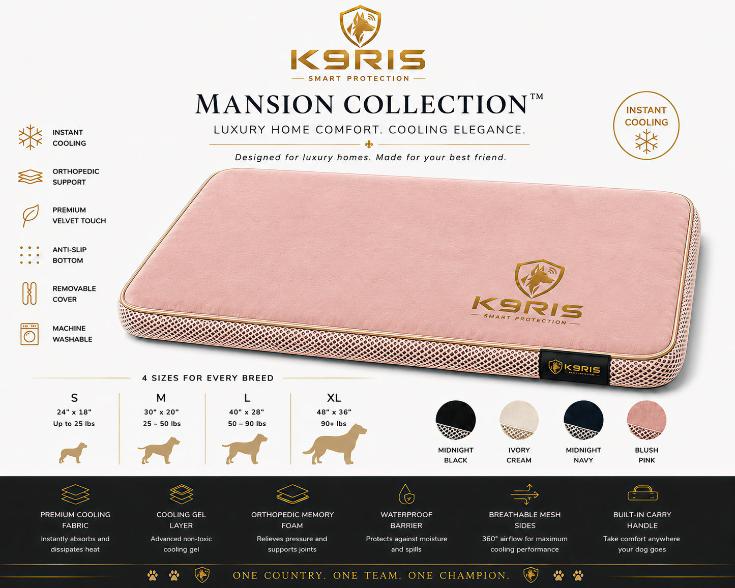 K9RIS™ Mansion Collection — Premium Orthopedic Cooling Bed | Coming Soon
