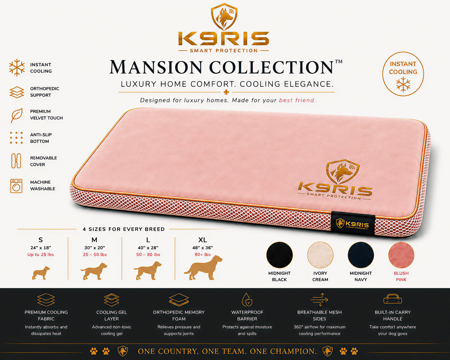 K9RIS™ Mansion Collection — Premium Orthopedic Cooling Bed | Coming Soon