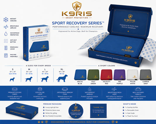 K9RIS™ Sport Recovery Series — Premium Orthopedic Cooling Bed | Coming Soon