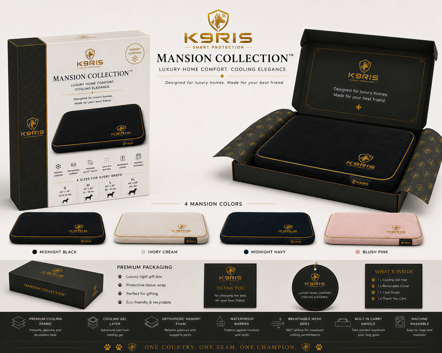 K9RIS™ Mansion Collection — Premium Orthopedic Cooling Bed | Coming Soon