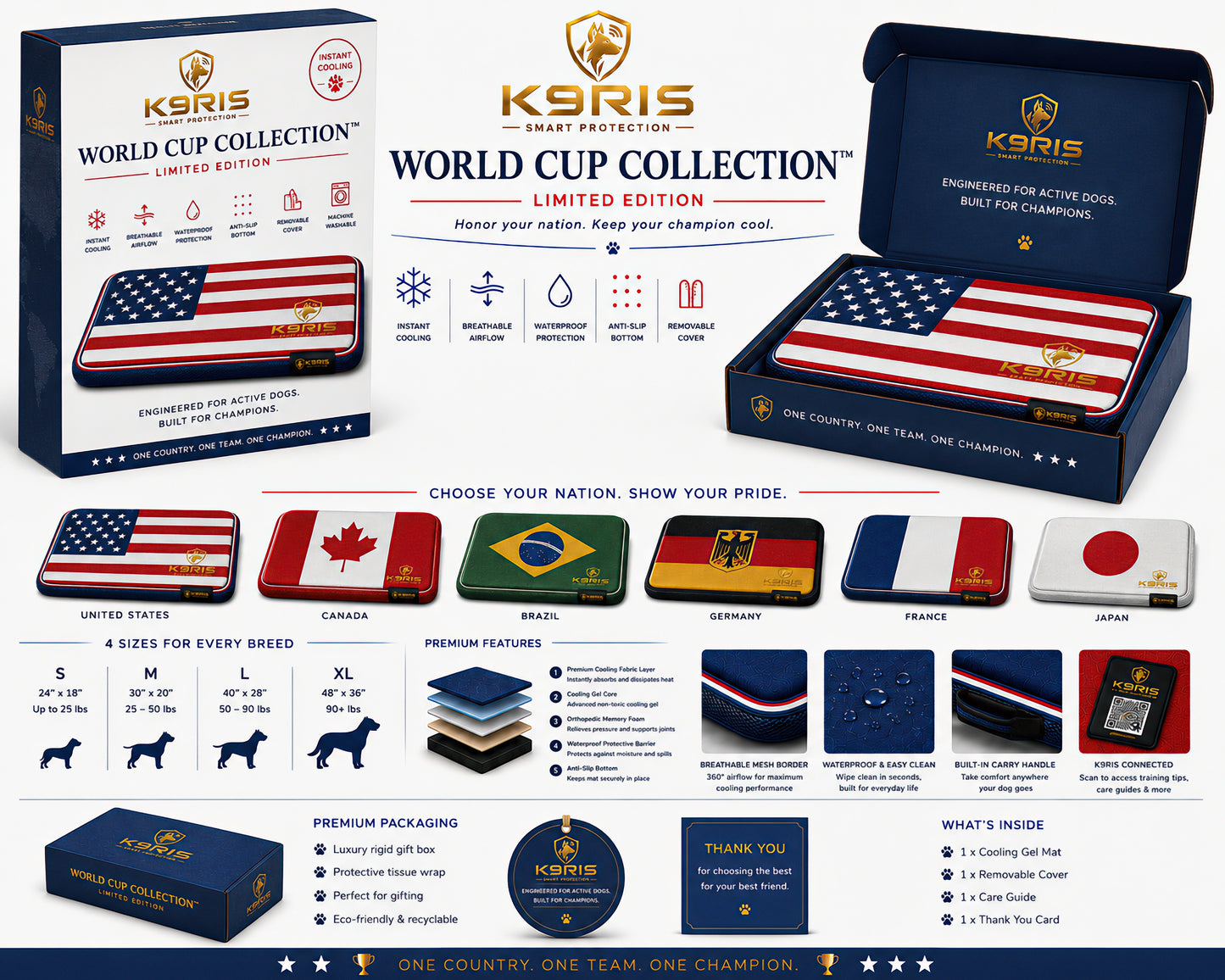 K9RIS™ World Cup Collection — Premium Orthopedic Cooling Bed | Coming Soon