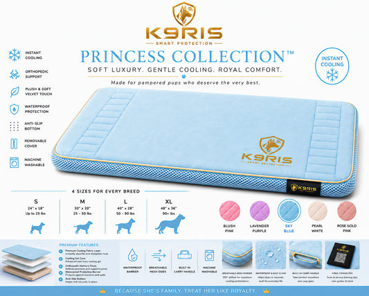 K9RIS™ Princess Collection — Premium Orthopedic Cooling Bed | Coming Soon
