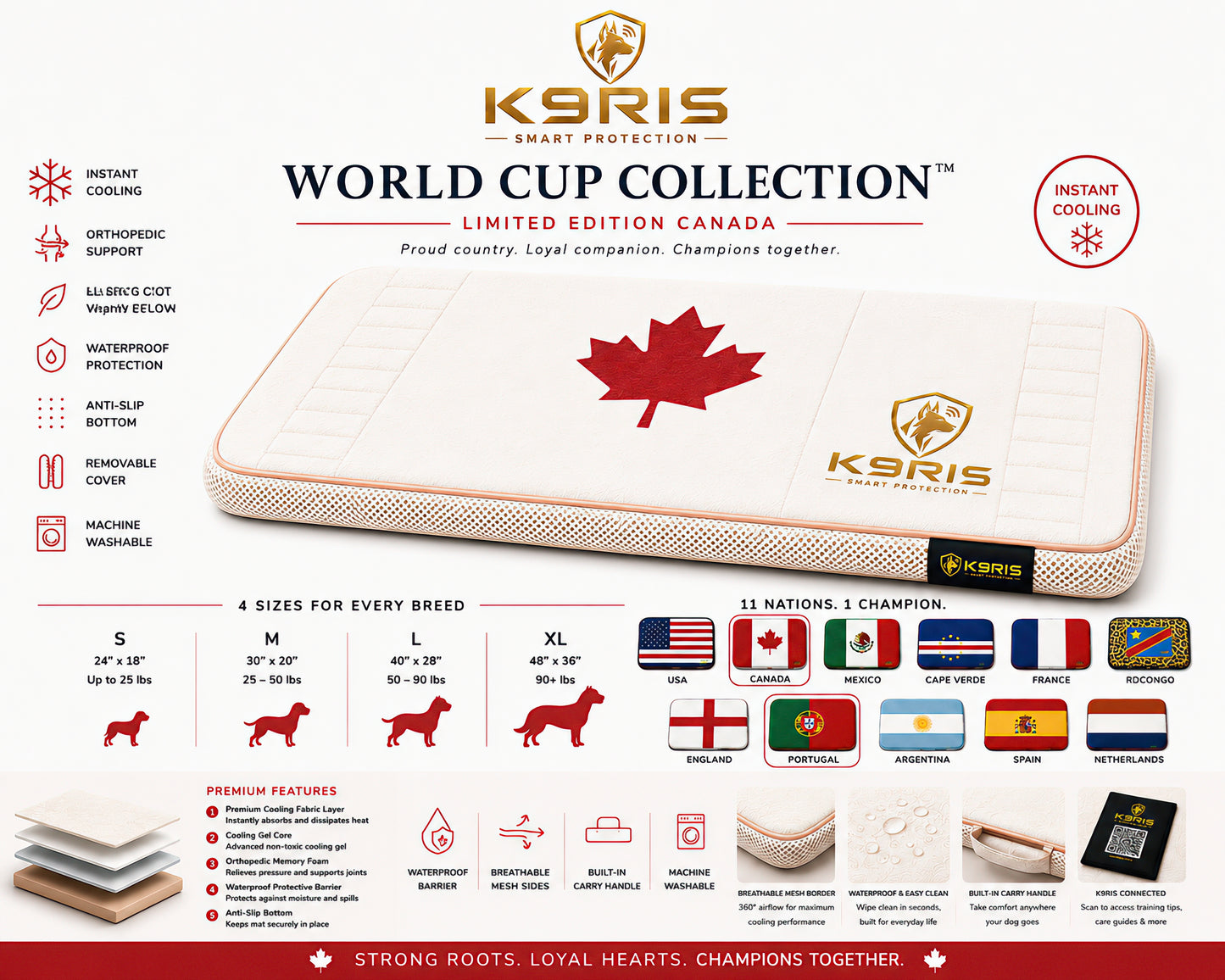 K9RIS™ World Cup Collection — Premium Orthopedic Cooling Bed | Coming Soon