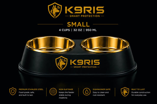 K9RIS Premium Stainless Steel Dual Bowl Feeder™