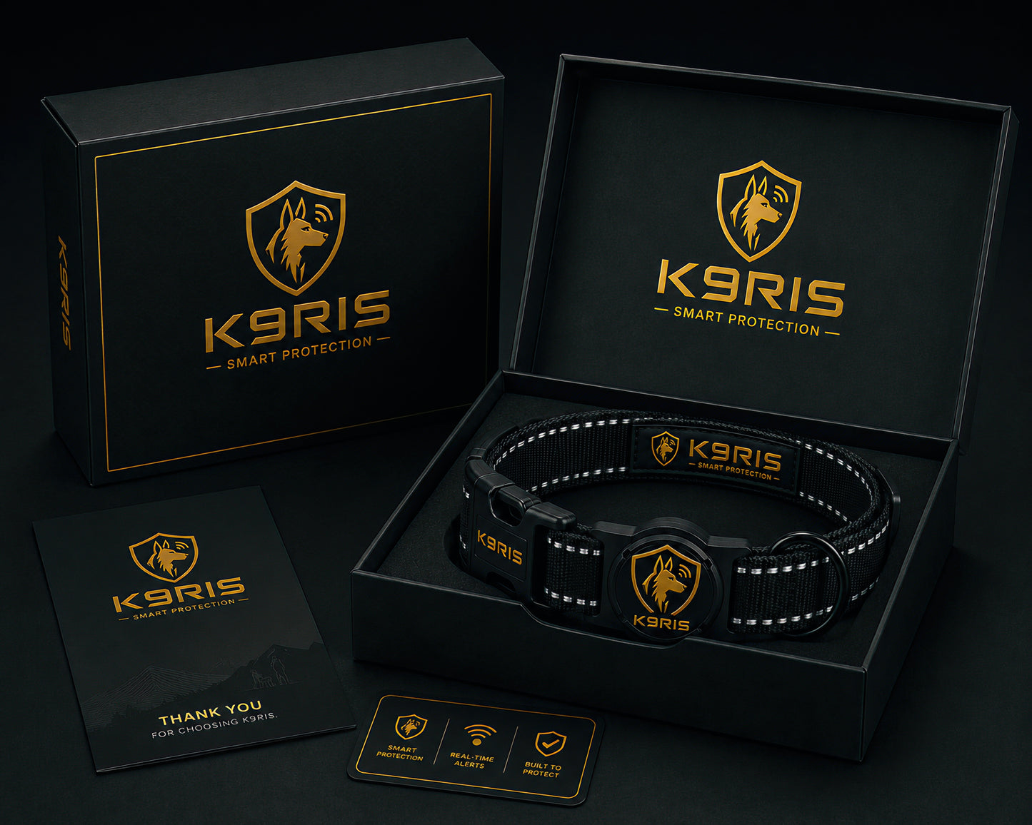 K9RIS™ Featherlight Protection Collar | Built-In AirTag Holder | Small to Medium-Large Dogs