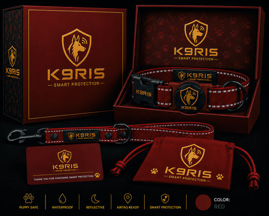 K9RIS Puppy Protection Collar™ | Built-In AirTag Holder | Puppies & Small Dogs
