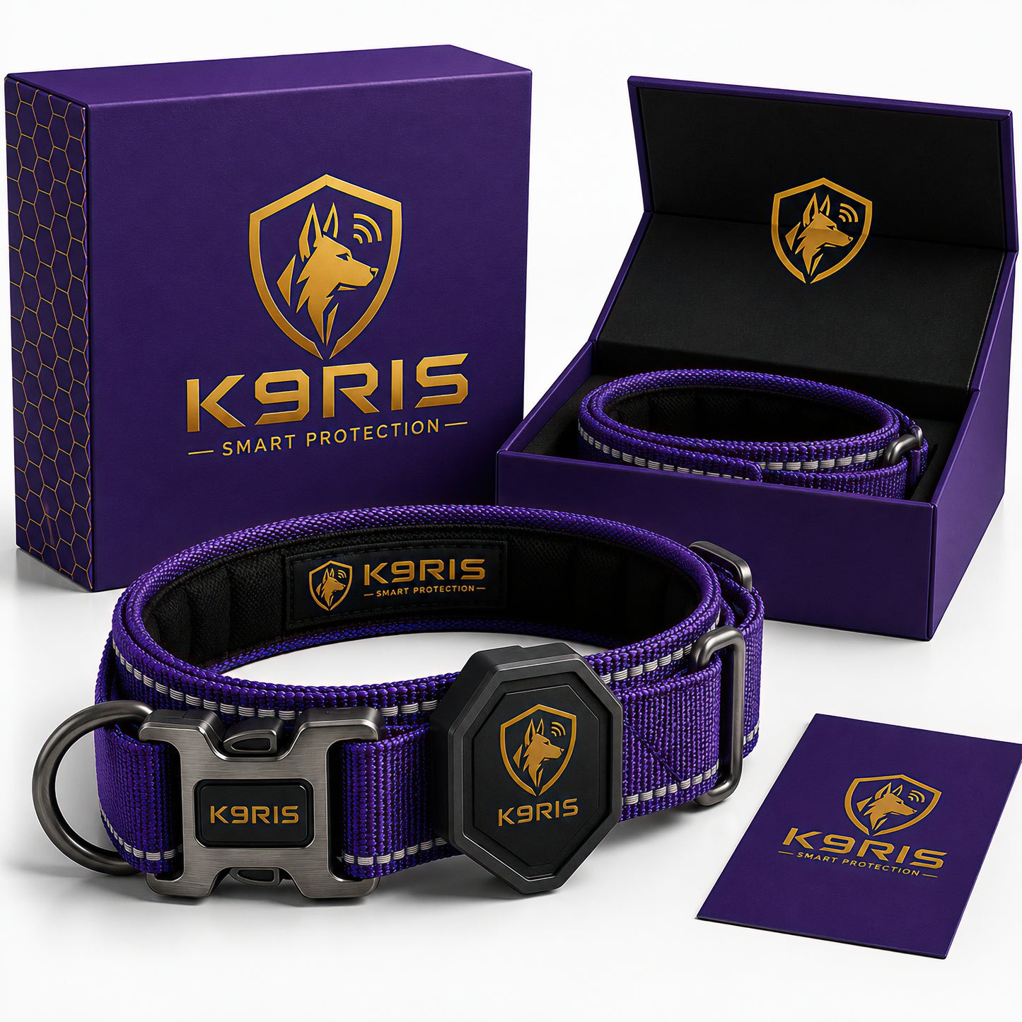 K9RIS™ Tactical AirTag Collar — Premium Heavy-Duty Dog Collar
