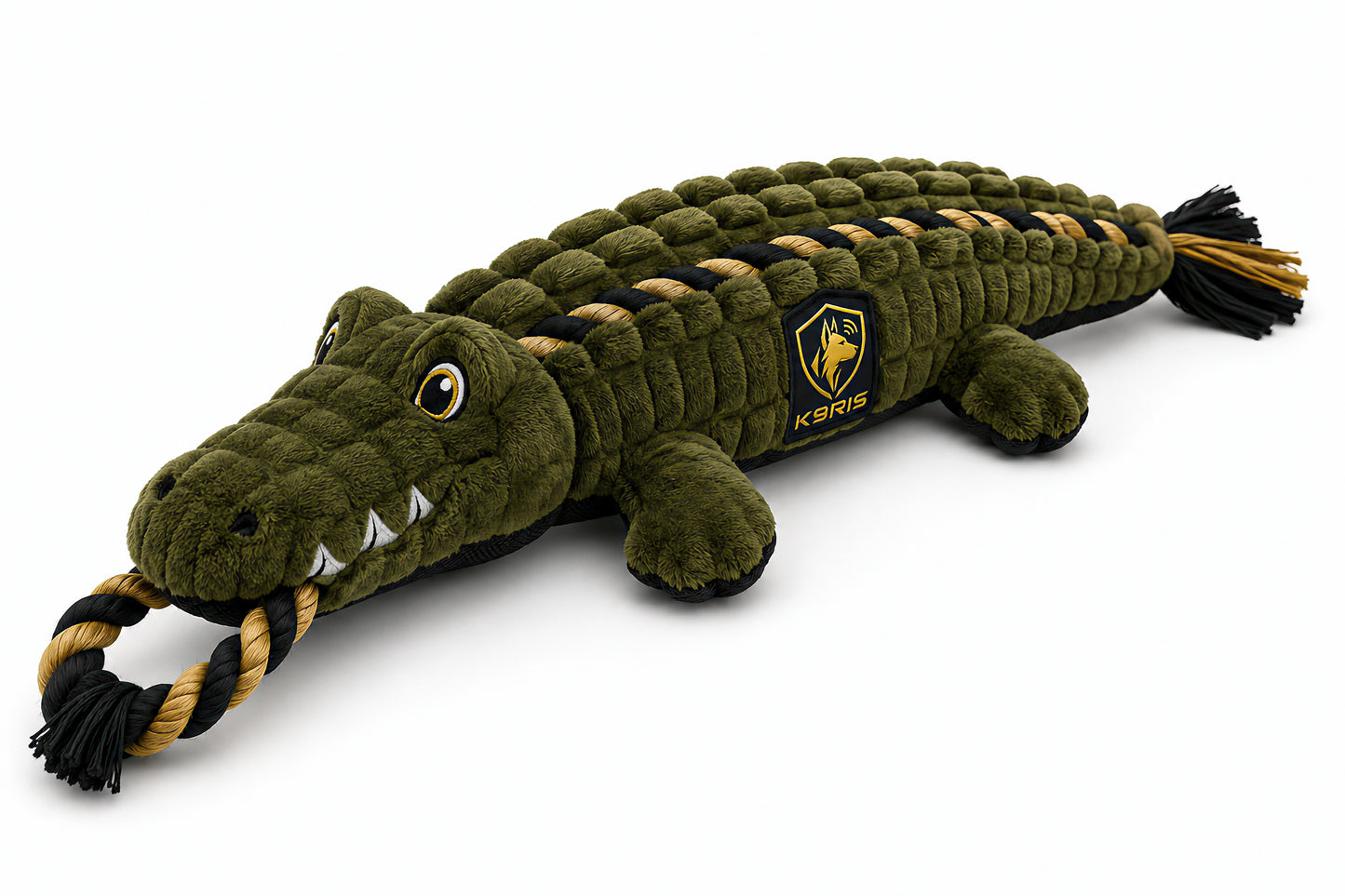 K9RIS™ Hugs: Crocodile Plush Rope Toy